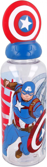 Sticla apa copii figurina Avengers Captain America 560 ml [1]