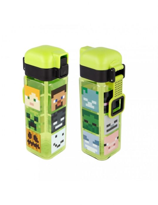 Sticla apa copii forma patrata cu siguranta, Minecraft, 550 ml [3]