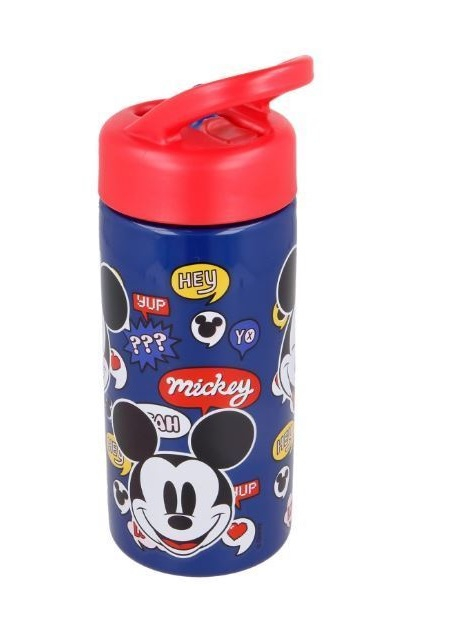 Sticla plastic cu pai Mickey Mouse 410 ml [2]