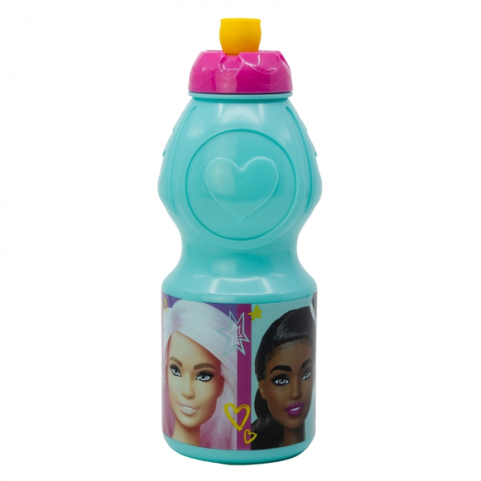 Sticla sport, plastic, pentru apa, Barbie, 400ml [2]