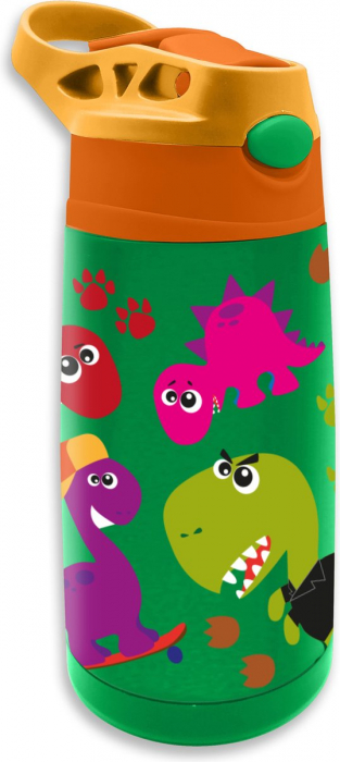 Sticla termos din inox, fara BPA, 400 ml, Crazy Dino [2]