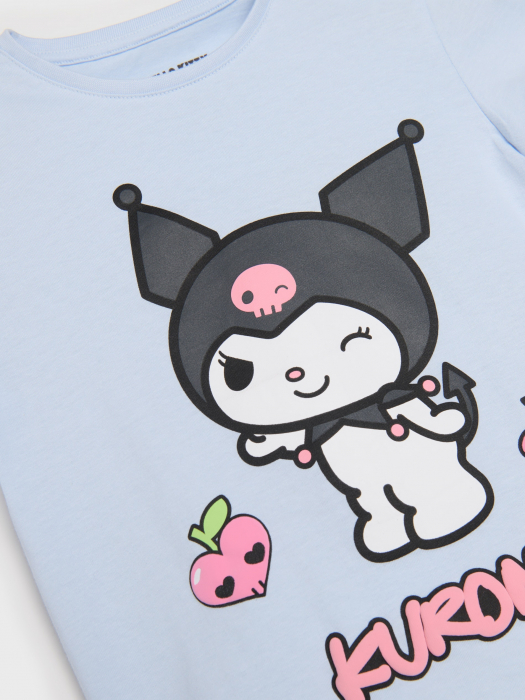 Tricou bumbac cu maneca scurta Hello Kitty Kuromi [2]