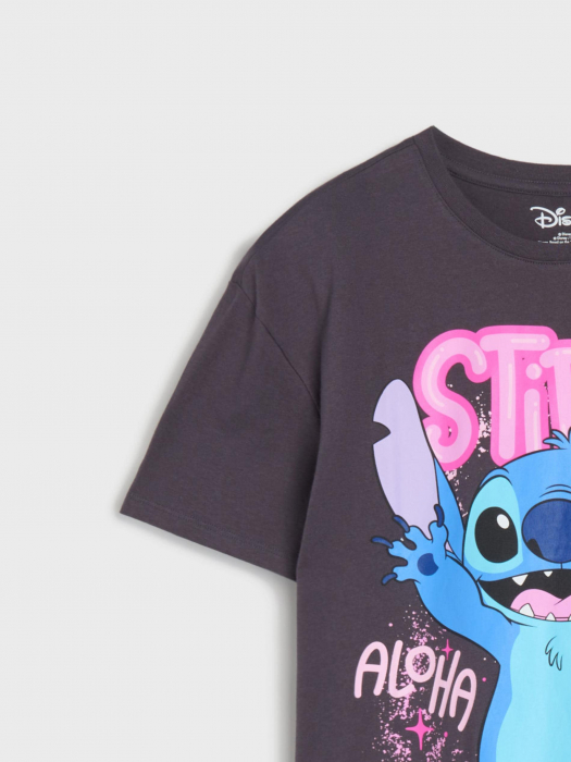 Tricou bumbac cu maneca scurta Lilo & Stitch Aloha [5]