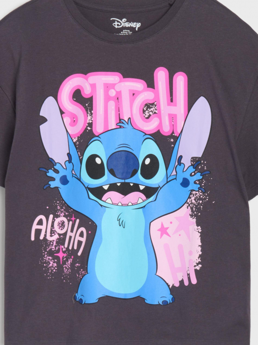 Tricou bumbac cu maneca scurta Lilo & Stitch Aloha [8]