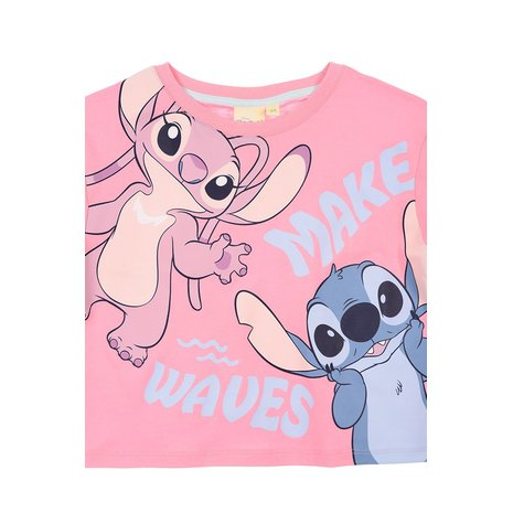 Tricou bumbac, top scurt Stitch Make Waves [3]