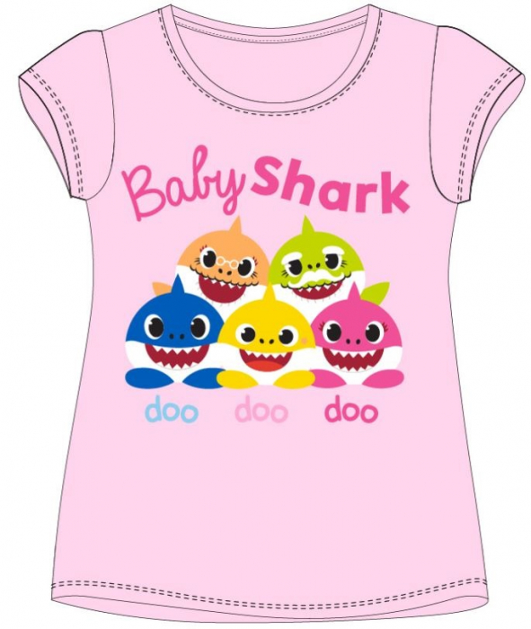 Tricou bumbac maneca scurta Baby Shark Family [1]