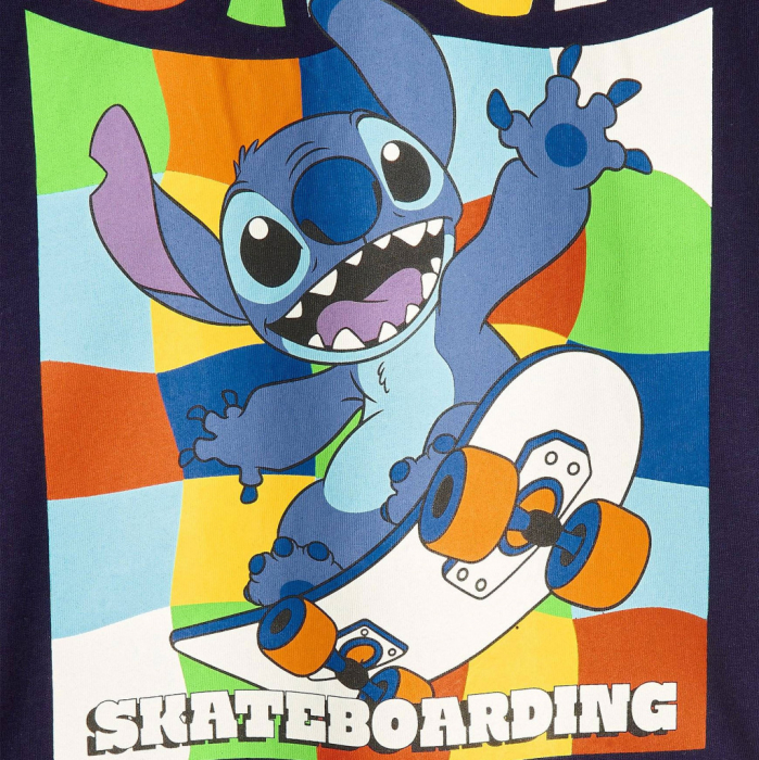 Tricou bumbac maneca scurta Lilo & Stitch Skateboarding [2]