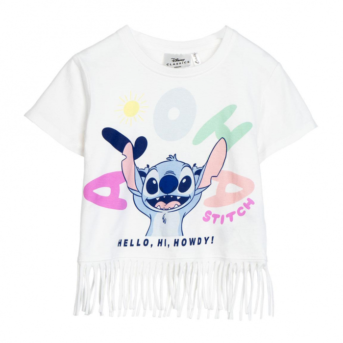 Tricou cu franjuri, pentru copii Stitch Aloha [1]