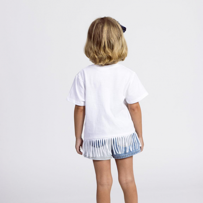 Tricou cu franjuri, pentru copii Stitch Aloha [5]