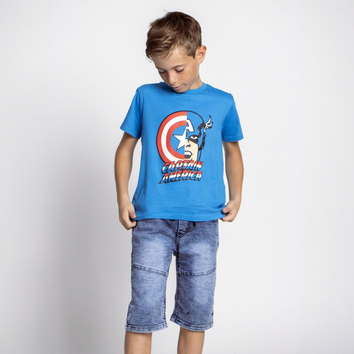 Tricou cu maneca scurta pentru copii Avengers Captain America [4]
