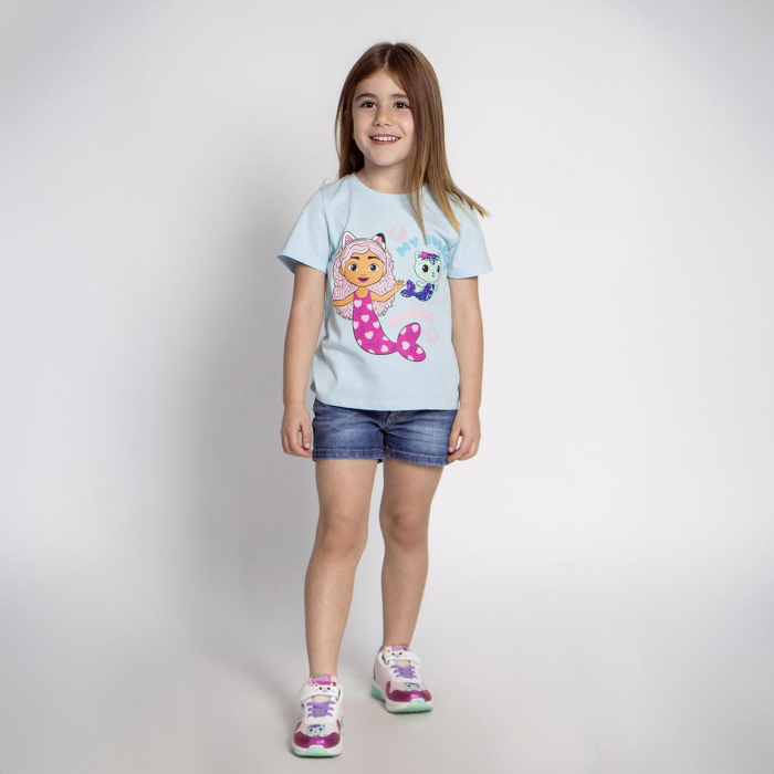 Tricou cu maneca scurta pentru copii Gabby's Dollhouse Sirena [4]