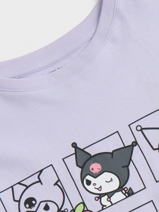 Tricou din bumbac cu maneca scurta Hello Kitty Kuromi [3]