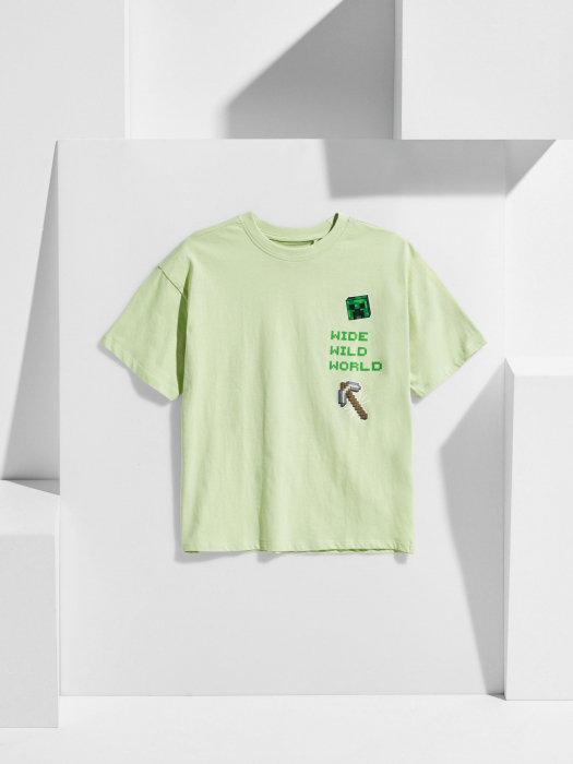 Tricou din bumbac cu maneca scurta Minecraft Adventure Club [4]