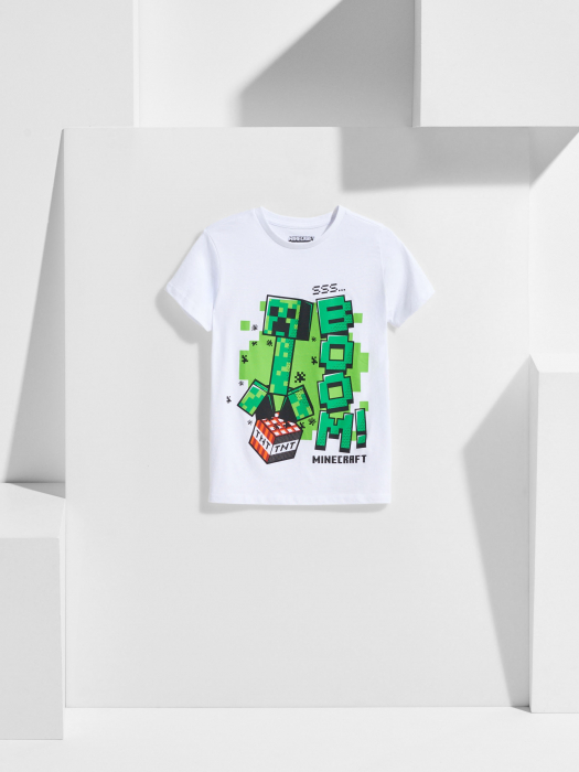Tricou din bumbac cu maneca scurta Minecraft Boom [2]