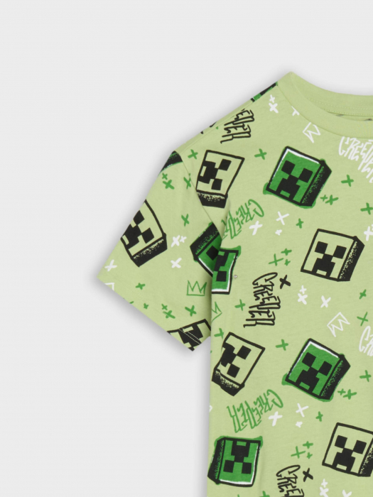 Tricou din bumbac cu maneca scurta Minecraft Creeper [5]