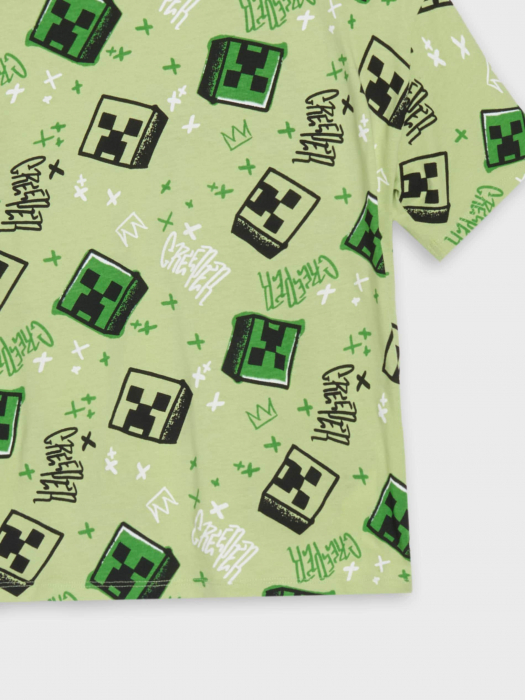 Tricou din bumbac cu maneca scurta Minecraft Creeper [4]