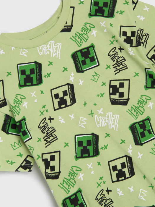 Tricou din bumbac cu maneca scurta Minecraft Creeper [2]