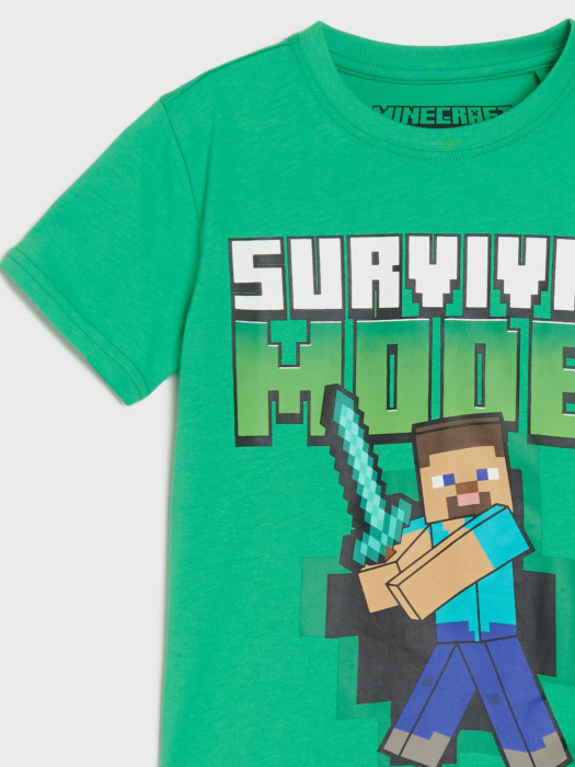 Tricou din bumbac cu maneca scurta Minecraft Survival Mode [4]