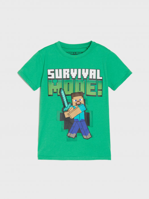Tricou din bumbac cu maneca scurta Minecraft Survival Mode [1]