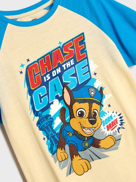 Tricou din bumbac cu maneca scurta Paw Patrol Born Brave [2]