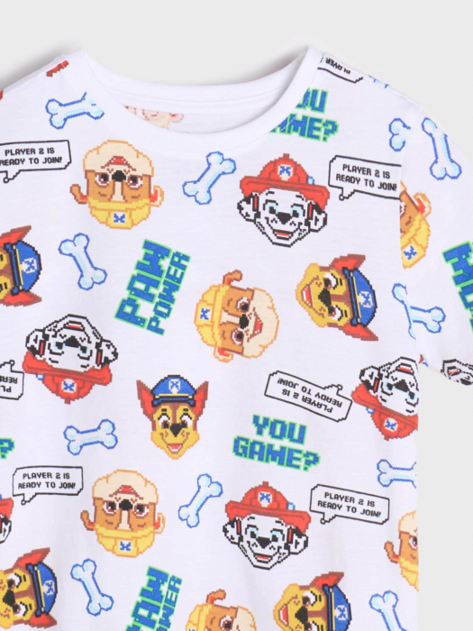 Tricou din bumbac cu maneca scurta Paw Patrol Power [10]
