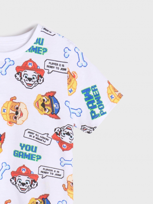 Tricou din bumbac cu maneca scurta Paw Patrol Power [5]