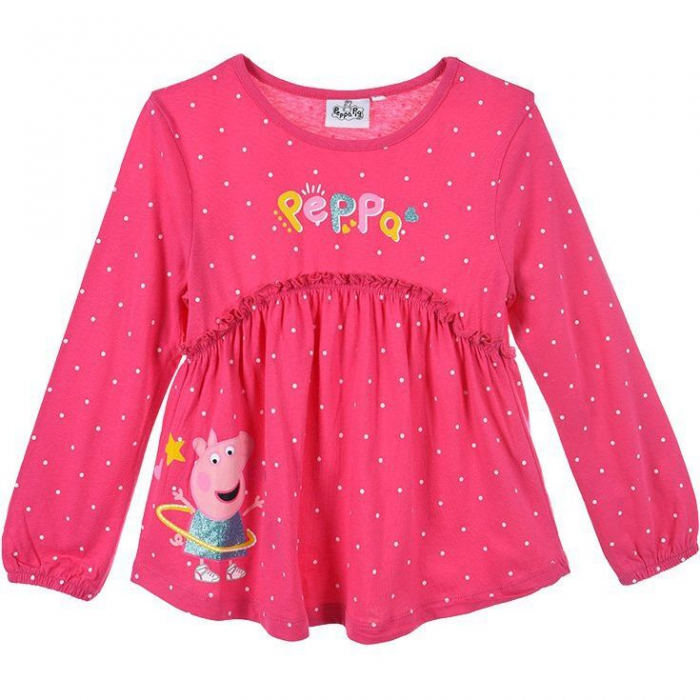 Tricou maneca lunga cu volan, pentru copii Peppa Pig [1]