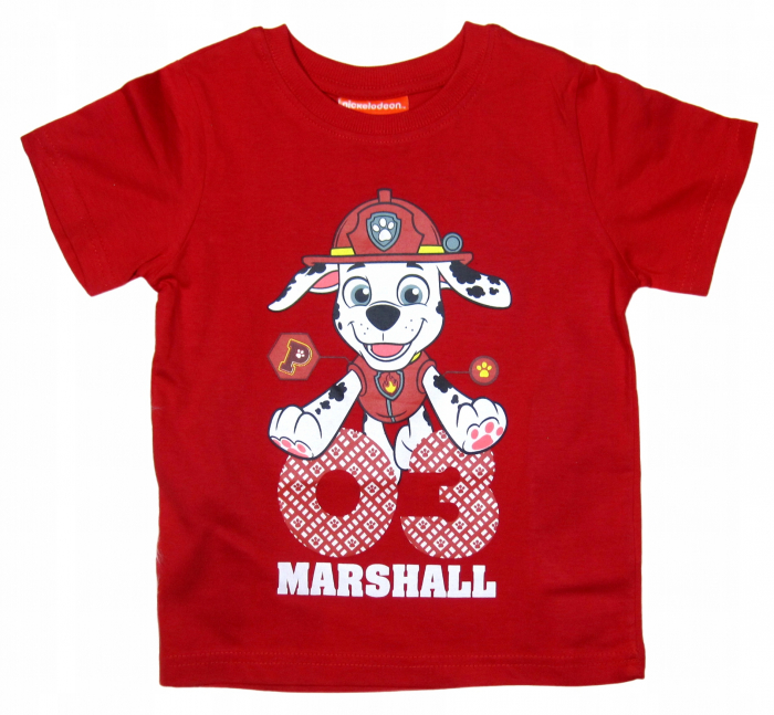 Tricou maneca scurta copii bumbac Paw Patrol Marshall [1]