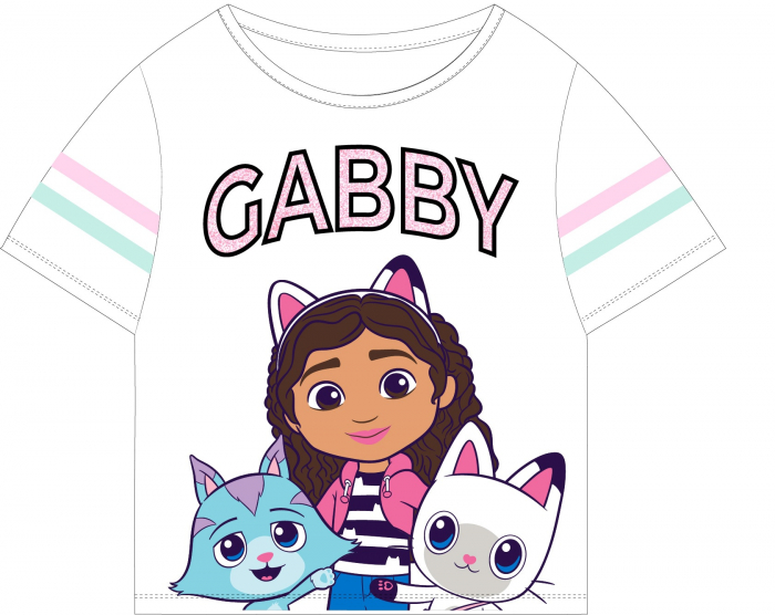 Tricou maneca scurta copii Gabby's Dollhouse and Cats [1]