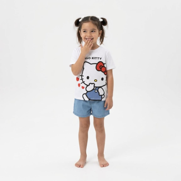 Tricou maneca scurta din bumbac, pentru copii Hello Kitty [4]