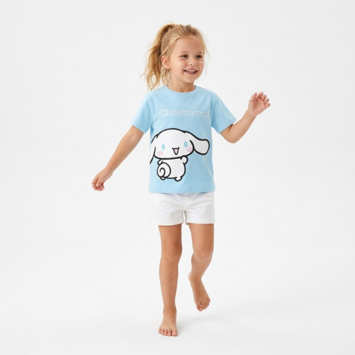 Tricou maneca scurta din bumbac, pentru copii Hello Kitty Cinnamoroll [4]