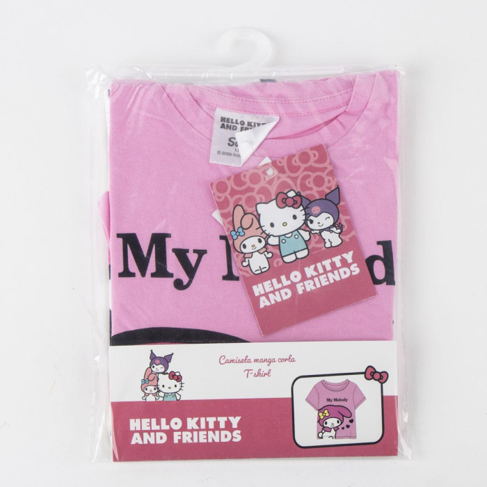 Tricou maneca scurta din bumbac, pentru copii Hello Kitty My Melody [6]