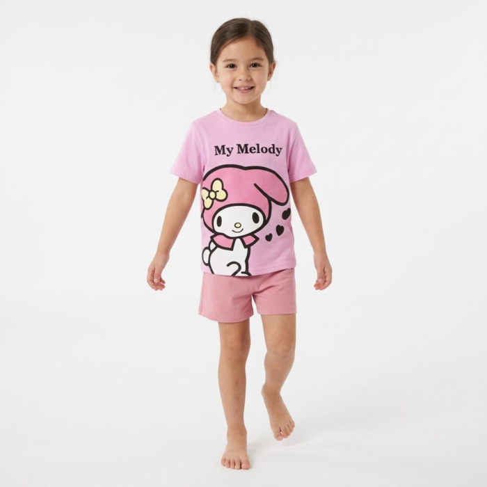Tricou maneca scurta din bumbac, pentru copii Hello Kitty My Melody [4]