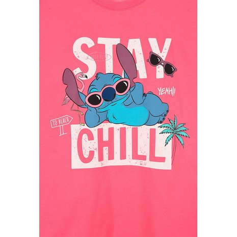 Tricou maneca scurta din bumbac, pentru copii Lilo & Stitch Stay Chill [3]