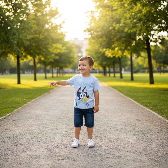 Tricou maneca scurta, pentru copii Hello Bluey [4]