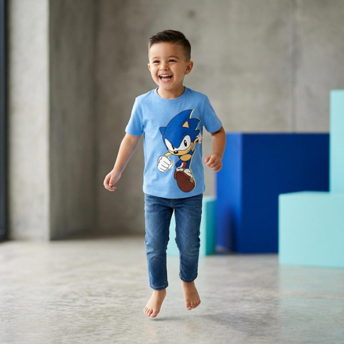 Tricou maneca scurta, pentru copii Runnig Sonic [2]