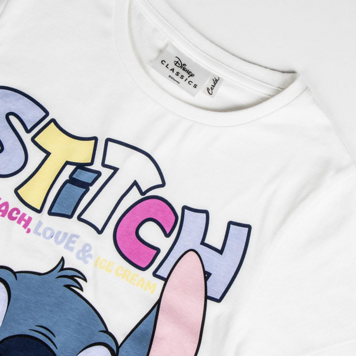 Tricou maneca scurta, pentru copii Stitch Beach&Love [3]