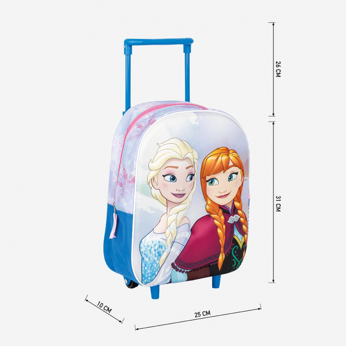 Troler gradinita 3D Frozen Disney, 31x25x10 cm [4]
