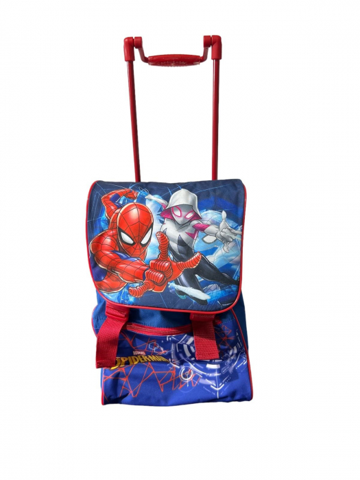 Troler scoala extensibil Spiderman, 40x28x15 cm [3]