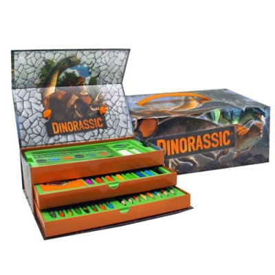 Trusa de colorat valiza Dinorassic , 42 piese [4]