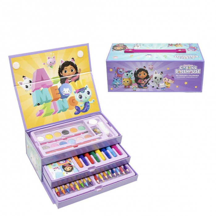 Trusa de colorat valiza Gabby's Dollhouse, 42 piese [4]