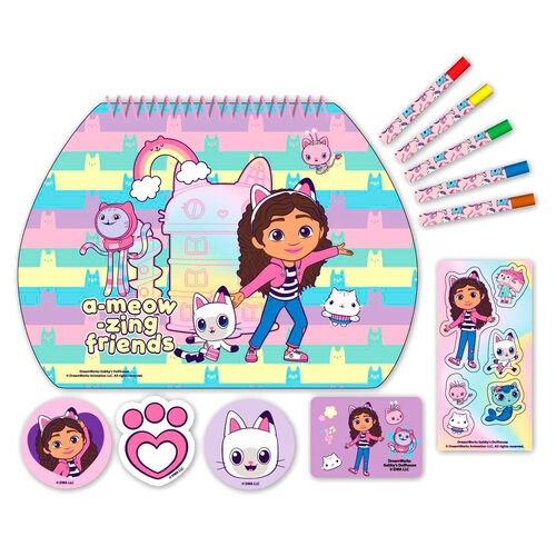 Set de colorat, Gabbys Dollhouse, servieta, 30 file, 10 piese [2]
