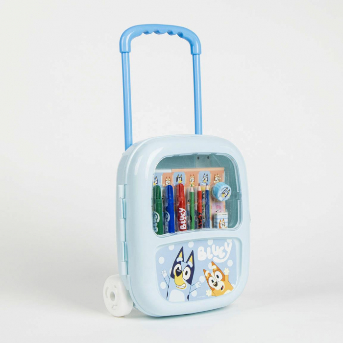 Trusa tip troler gradinita transparent Bluey si accesorii, 25.5x22x9 cm [3]