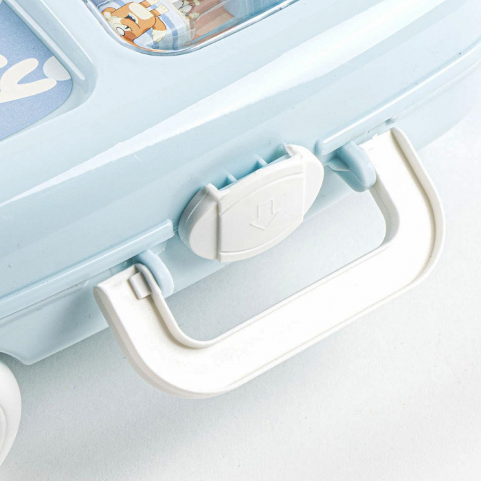 Trusa tip troler gradinita transparent Bluey si accesorii, 25.5x22x9 cm [4]