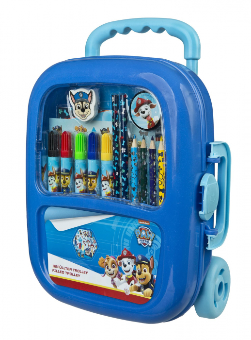 Trusa tip troler gradinita transparent Paw Patrol si accesorii, 32x24,5x10 cm [2]