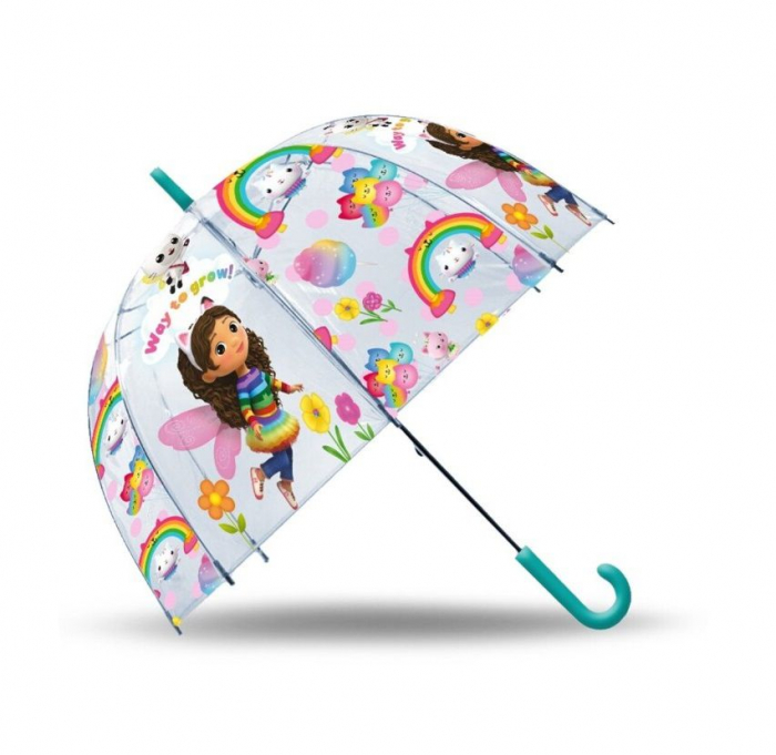 Umbrela de ploaie manuala, Gabby's Dollhouse Butterfly, diametru 19" cm [3]