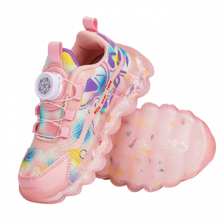 Adidasi copii sport roz din panza Glow in the dark [1]