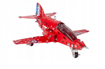 Seturi de constructie - Avion metal, 201 piese, rosu
