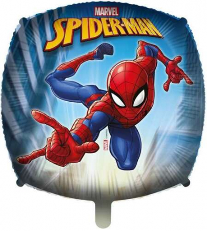 Home&Deco - Balon din folie, patrat, Spiderman 46 cm