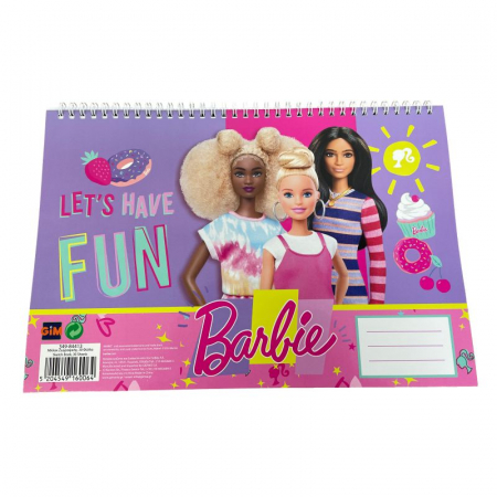 Acuarele, pensule si blocuri de desen - Bloc de desen A4 spirala, Barbie Happy Thoughts 30 foi